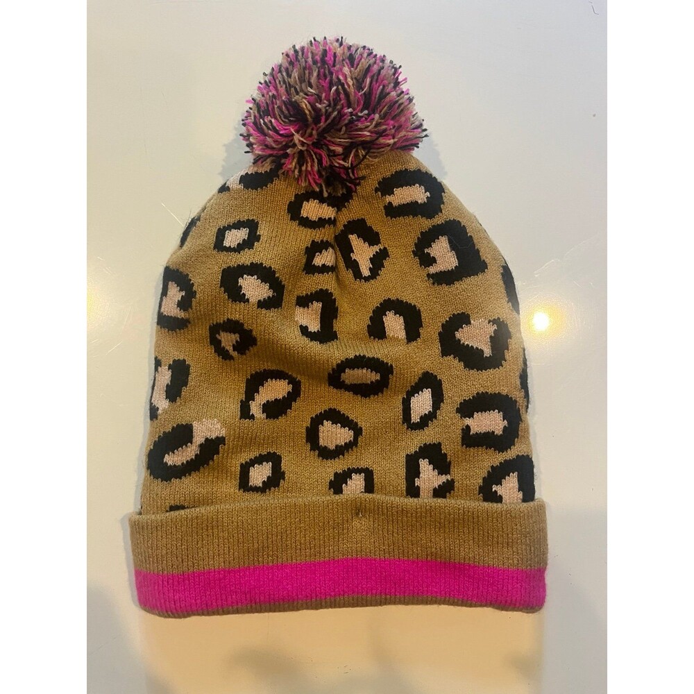 Leopard Pink Beanie Hat